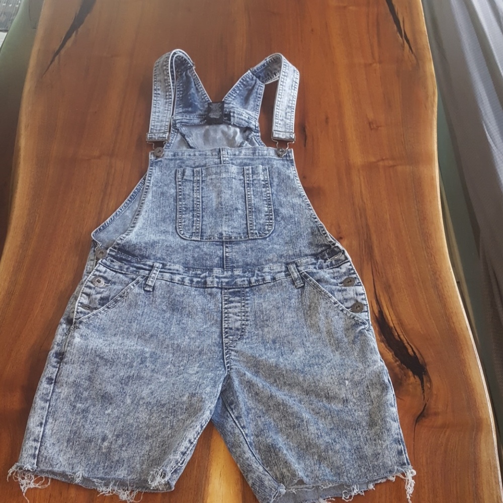 Hype acid washed overalls